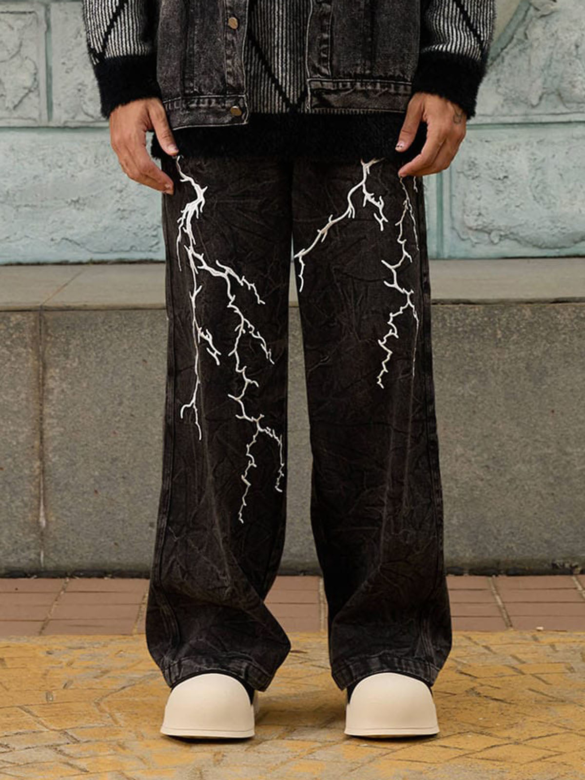 RETRO® High Street Hip-hop Distressed Washed Jeans - 2185
