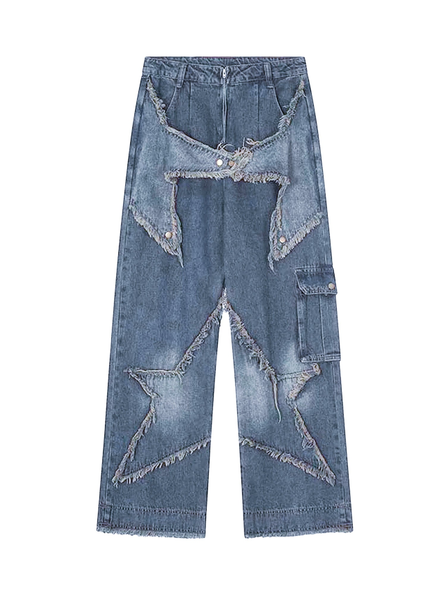 RETRO® Patch Embroidered Straight-leg Jeans - 1572