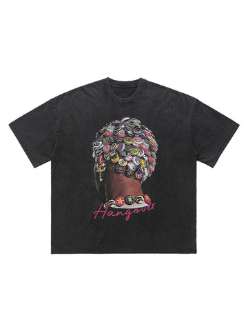 RETRO® “Hangover” Oversized Heavyweight Streetwear Graphic T-Shirt