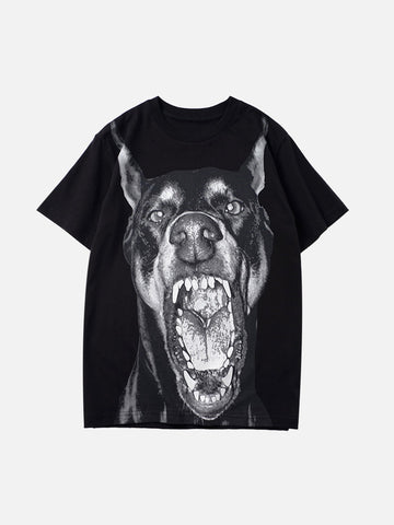 3D Printed Doberman Dog Head Hip Hop T-shirt