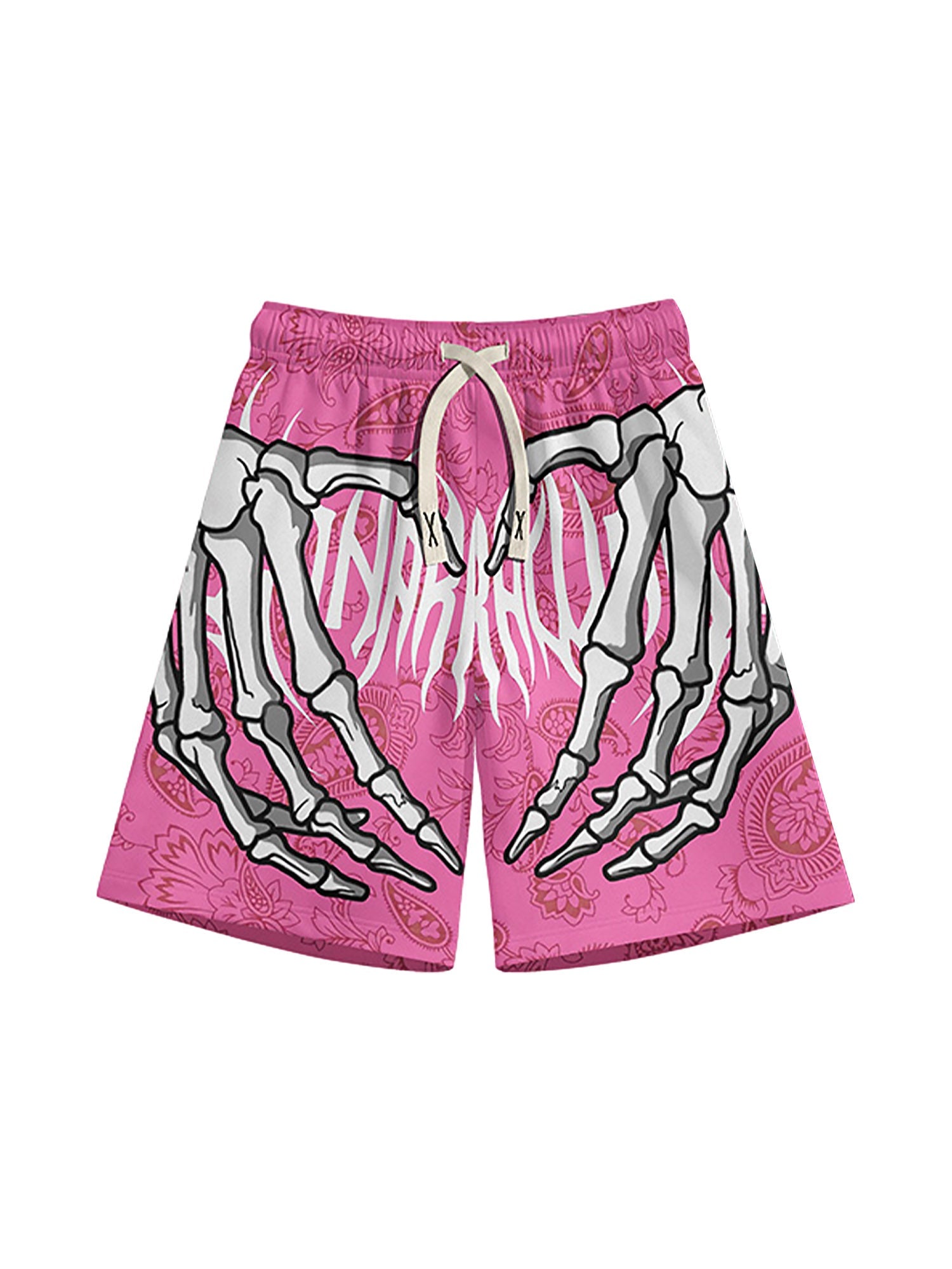 RETRO® Skull Hand Print Hip-hop Shorts