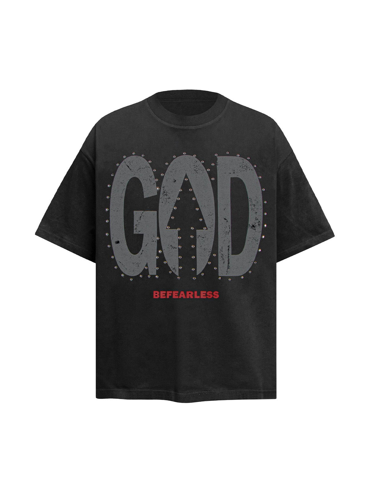 "BEFEARLESS" Print Slogan T-Shirt