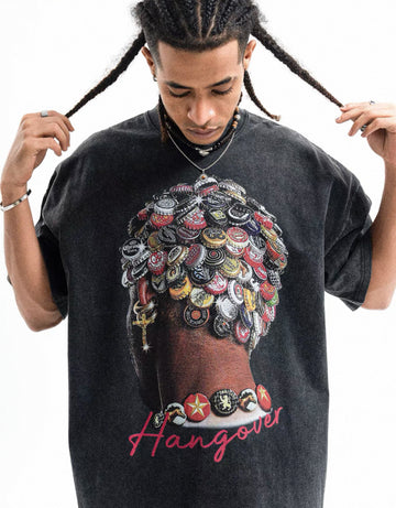 RETRO® “Hangover” Oversized Heavyweight Streetwear Graphic T-Shirt