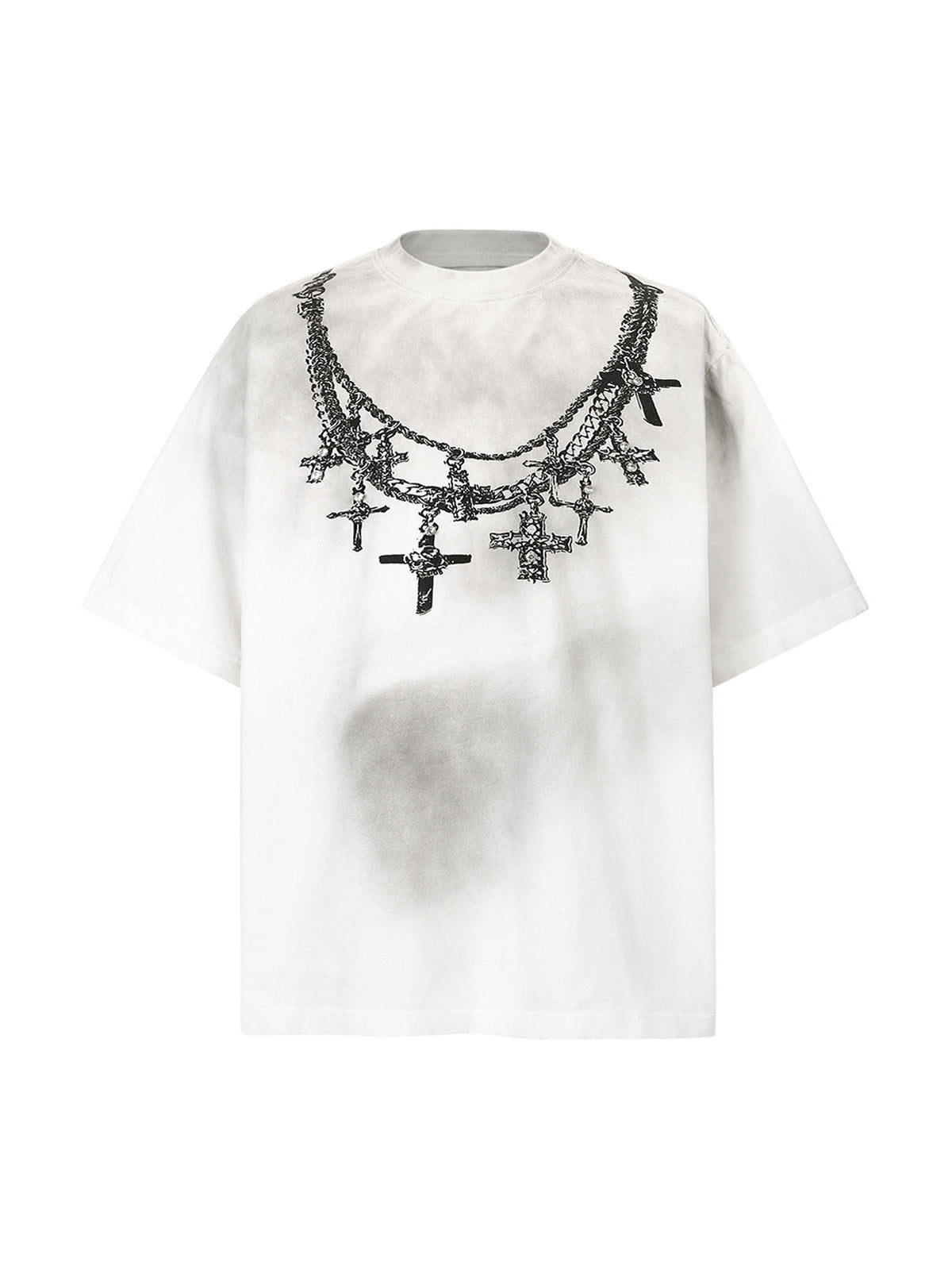 Cross Necklace Graphic T-Shirt