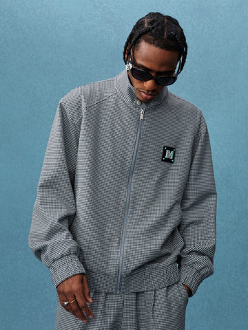 Houndstooth Tracksuit Jacket