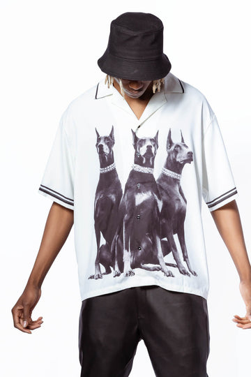 Doberman Short Sleeve Button Down