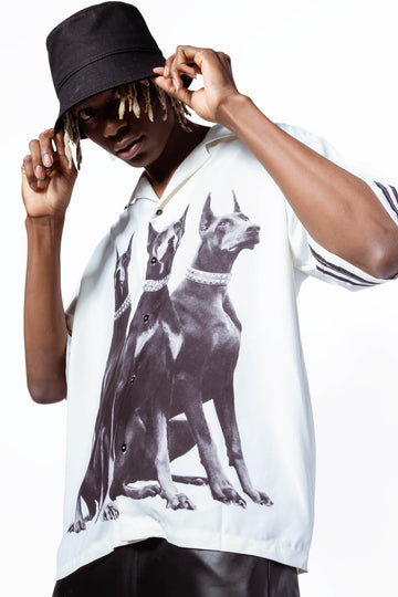 Doberman Short Sleeve Button Down