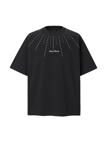 Heavy Rhinestone Short-Sleeve T-shirt