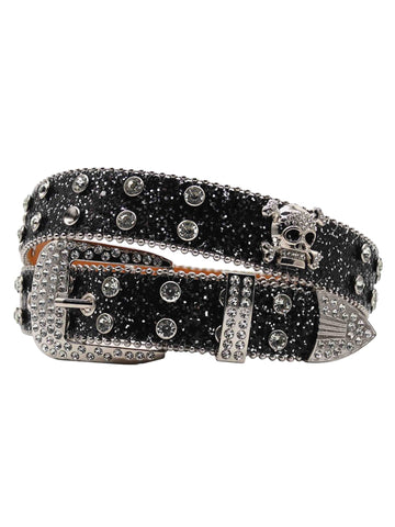 Rhinestone Skull Belt - 1668