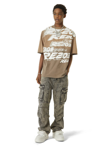 American Street Style Washed Distressed Work Jeans - 2354