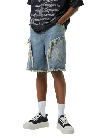 RETRO® Stitching Diamonds Embroidery Shorts