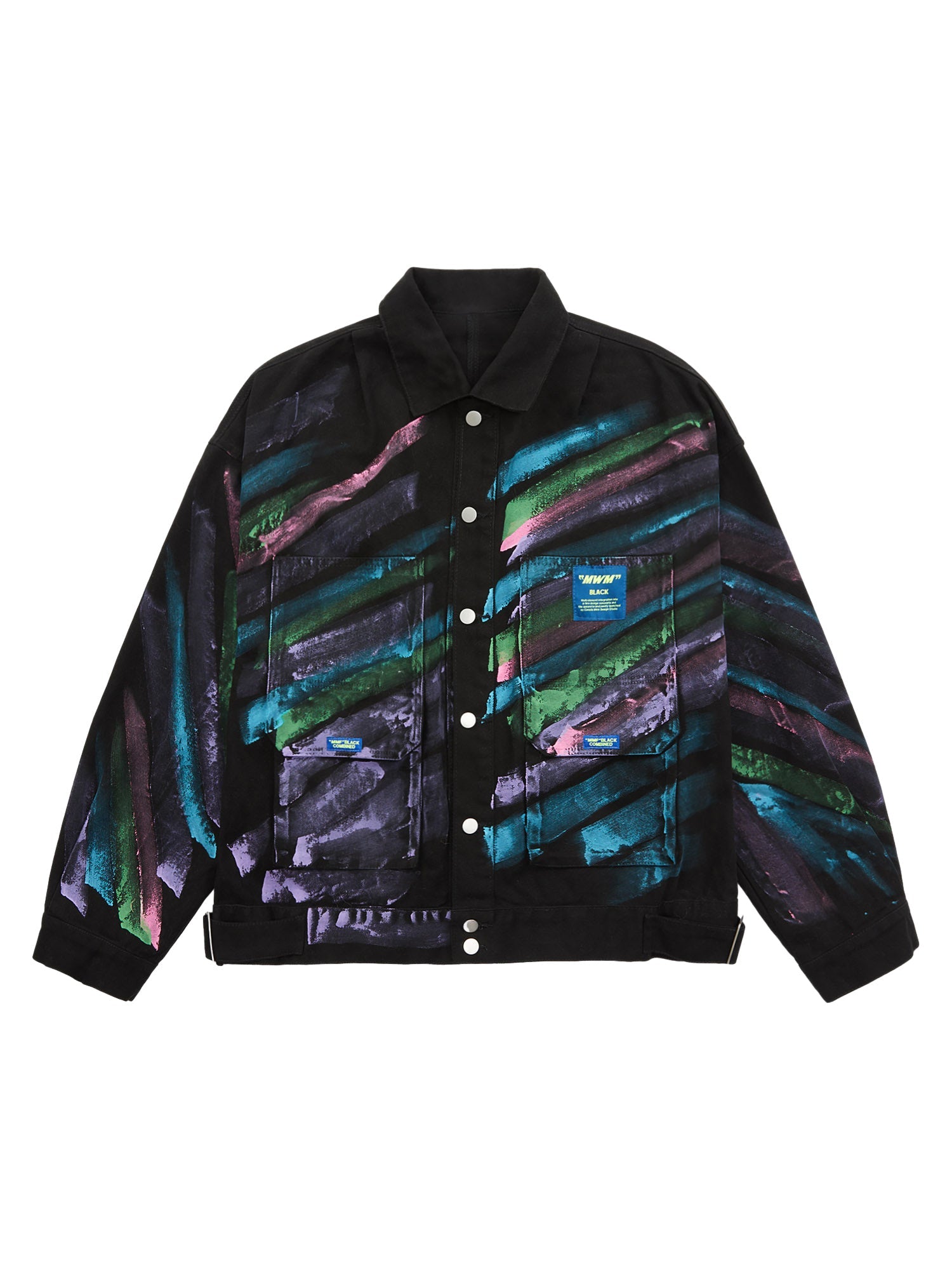 Retro World Hip-hop Hand-painted Graffiti Denim Jacket - 2010
