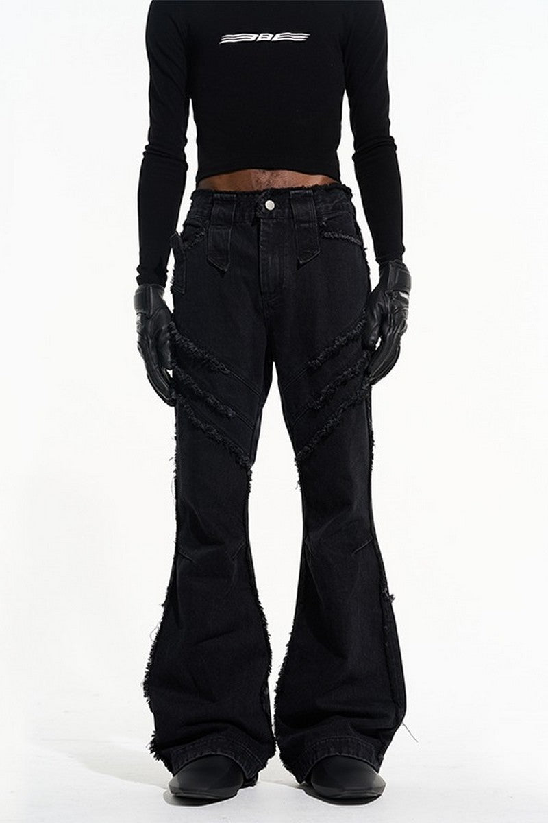 Real Retro World - BNP Destroyed Flared Denim