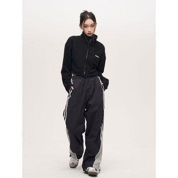 Real Retro World - Contrast Piped Track Pants