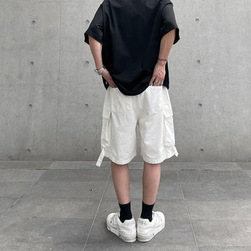 Real Retro World - Casual Drawstring Cargo Shorts