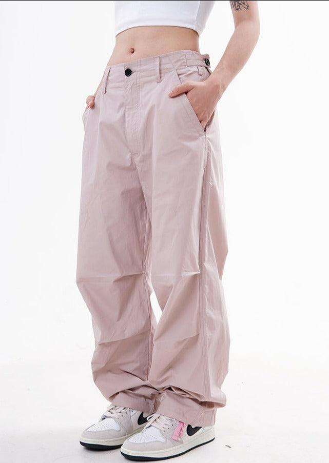 Real Retro World - Solid Slant Pocket Wide Leg Pants