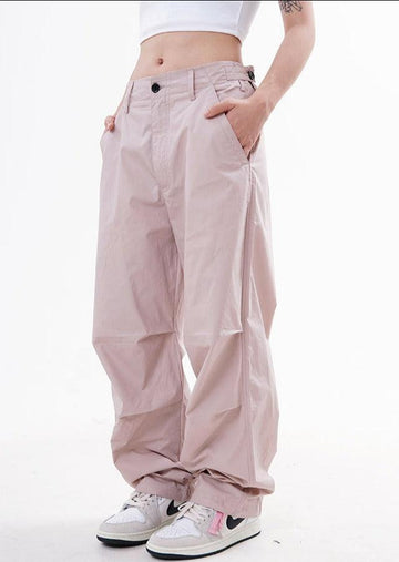 Real Retro World - Solid Slant Pocket Wide Leg Pants