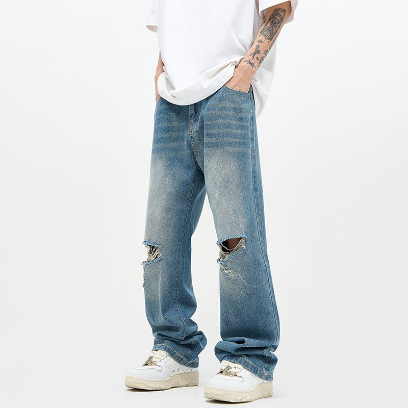 Real Retro World - Cat Whisker Ripped Knee Jeans