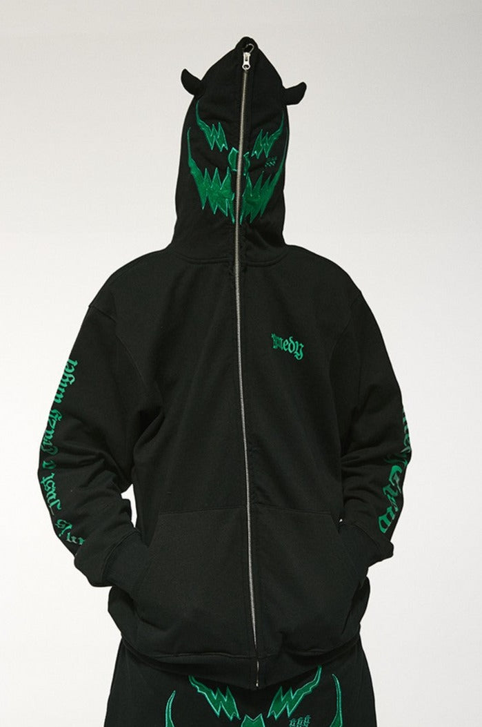 Real Retro World - RMY Clown Face Zip Up Hoodie