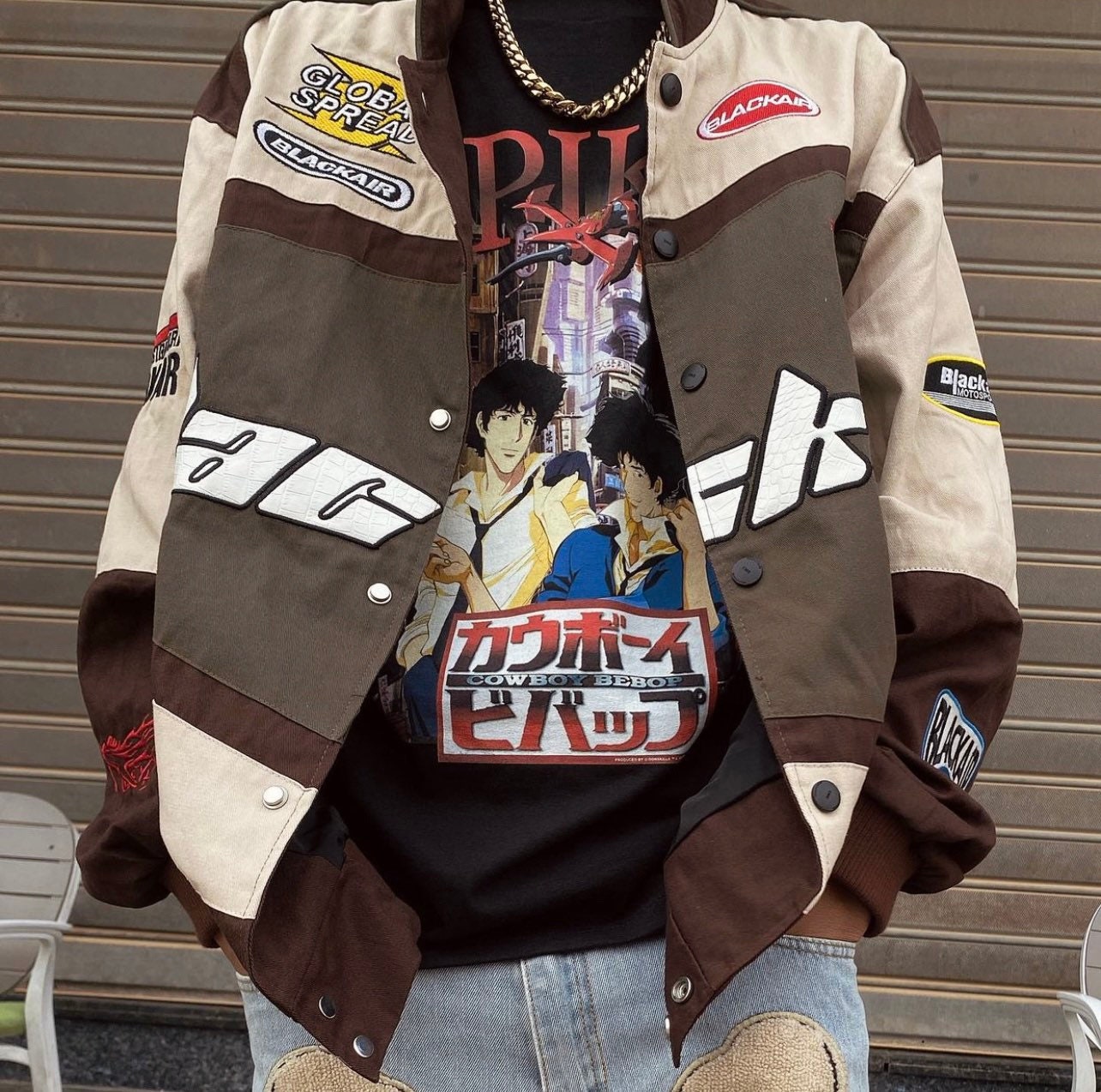 Retro World - Black Air Motorsport F1 Embroidered Racing Jacket