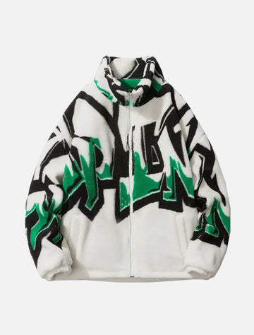 Real Retro World - Stereoscopic Letter Sherpa Coat