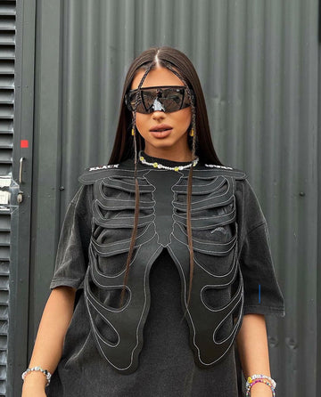 Real Retro World - Techwear Skeleton Vest
