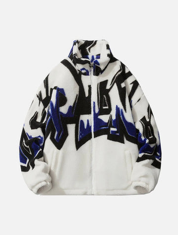 Real Retro World - Stereoscopic Letter Sherpa Coat