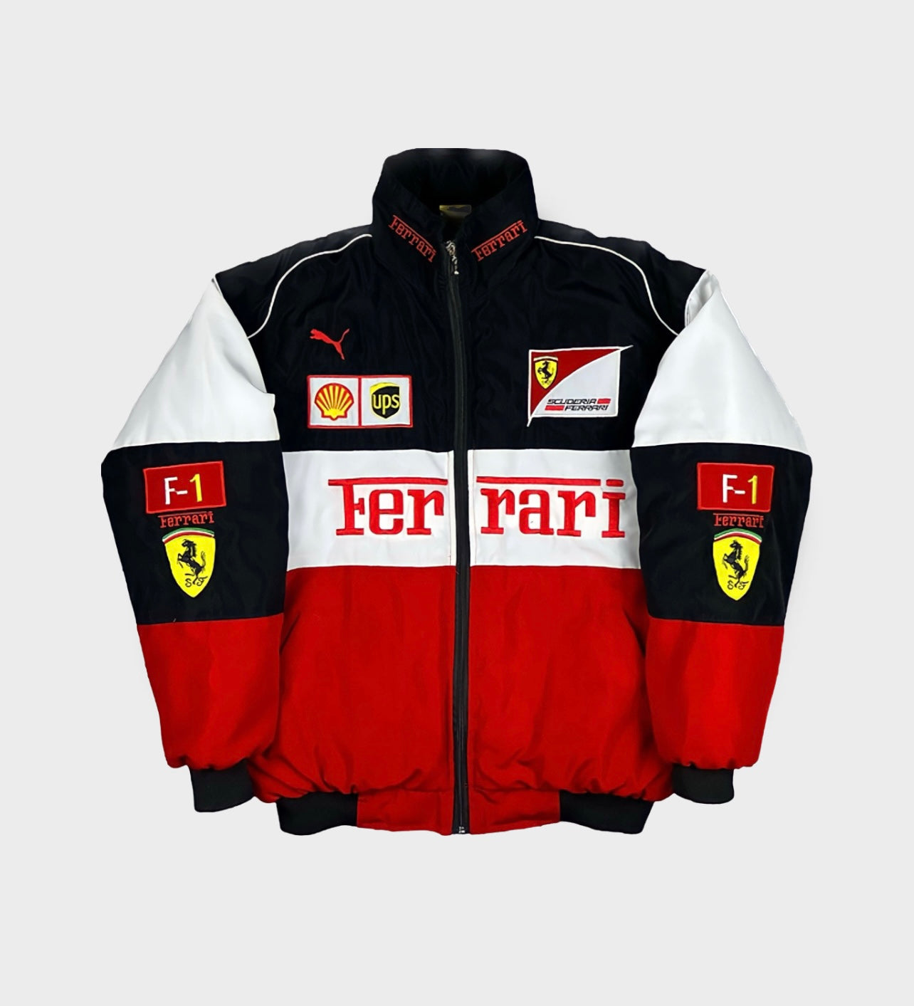 Real Retro World - RARE 90s F1 Embroidered Racing Jacket