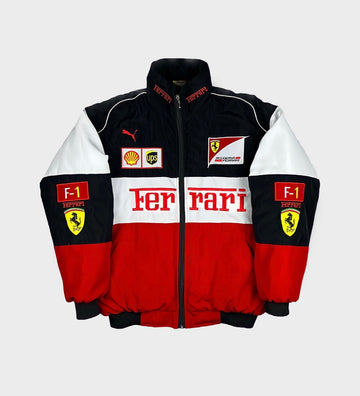 Real Retro World - RARE 90s F1 Embroidered Racing Jacket