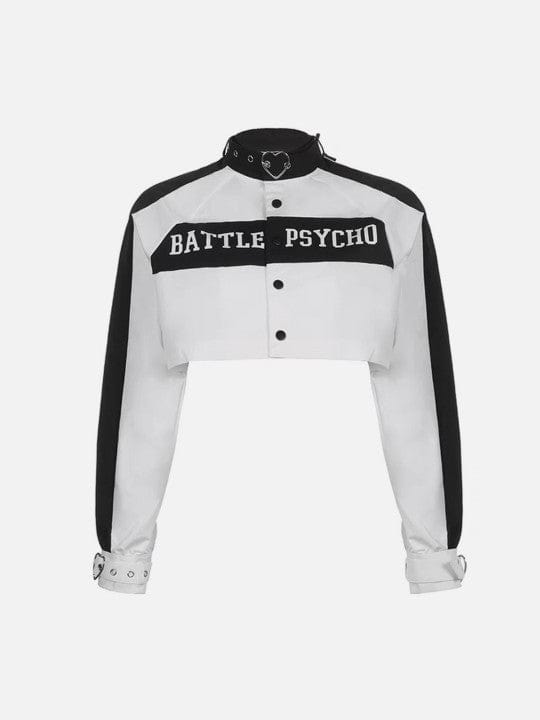 Real Retro World - Locomotive Patchwork Cropped Jacket