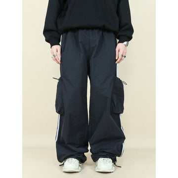 Real Retro World - Side Contrast Cargo Pants